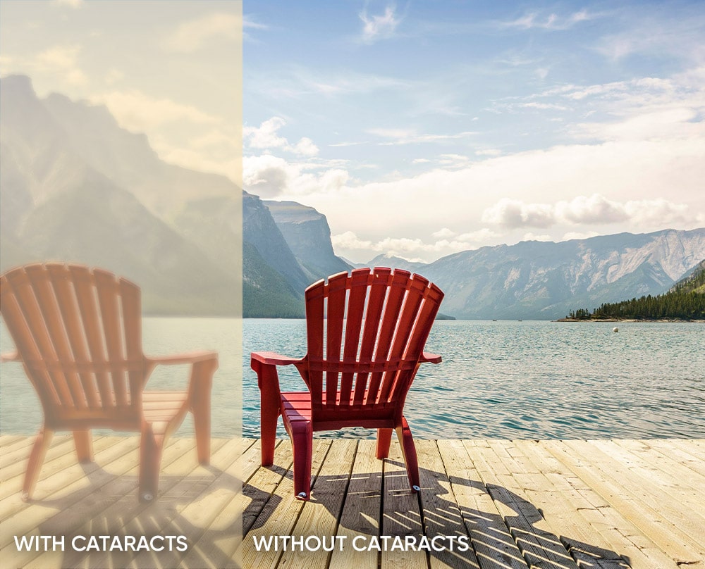 Chairs on a lake