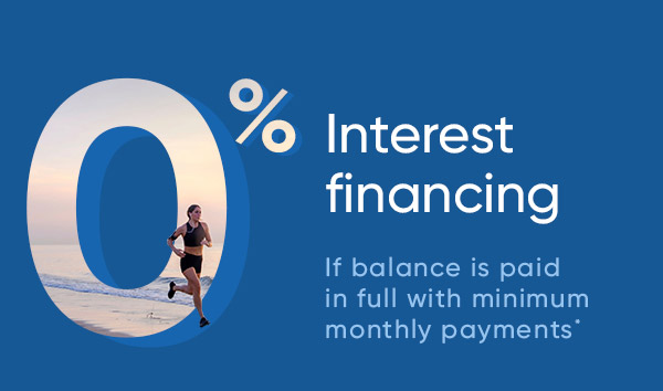 0 % interest financing - if balance is paid in full with minimum monthly payments